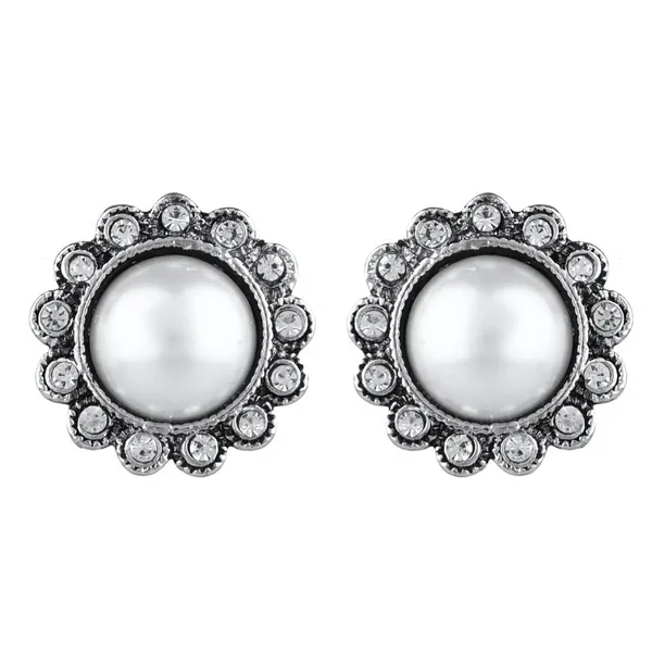 Elegant_Silver_Flo_Stud_Earrings__Delicate_and_Timeless_For_Women_&_Girls
