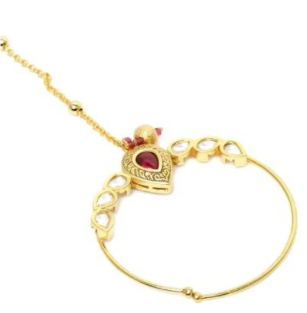 Gold_Plated_Polki_Nose_Ring_With_Chain_For_Women_&_Girls
