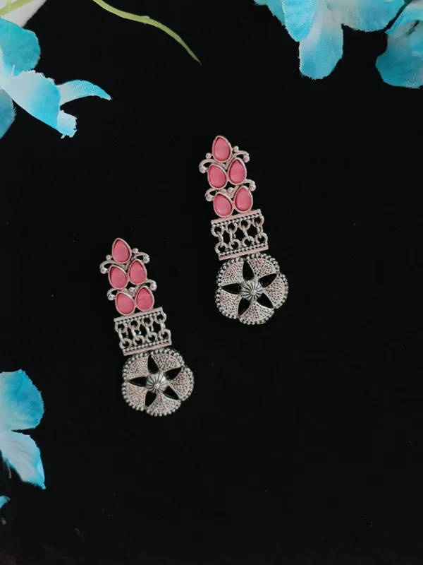 Floral_Design_Stone_Studed_Antique_Earring_For_Women_&_Girls