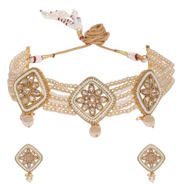 Embellished_Pearl_Choker_Necklace_Set_For_Women_&_Girls