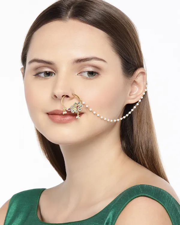 Gold-Toned_Kundan_Faux_Ruby_Nose_Ring_For_Women_&_Girls