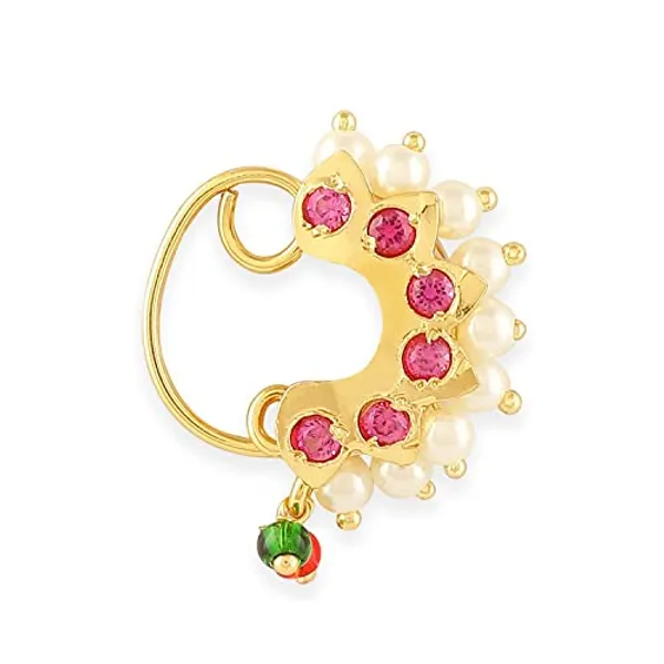 Maharashtrian_Traditional_Gold-Plated_Nose_Pin_With_Pearl_An_For_Women_&_Girls