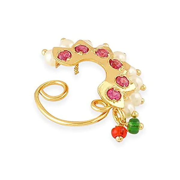 Maharashtrian_Traditional_Gold-Plated_Nose_Pin_With_Pearl_An_For_Women_&_Girls