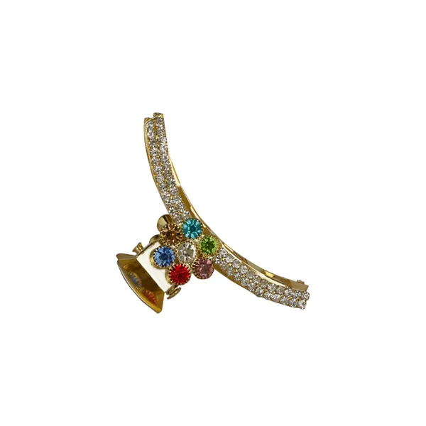 Gold-Toned_C-Z_Stone_Embellished_Hair_Clip_For_Women_&_Girls