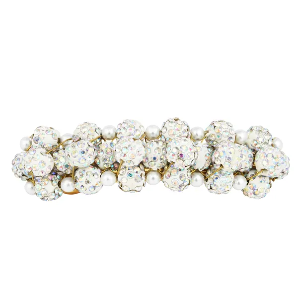 White_Shambala_Balls_&_Pearls_Brass_Hairpin_For_Women_&_Girls