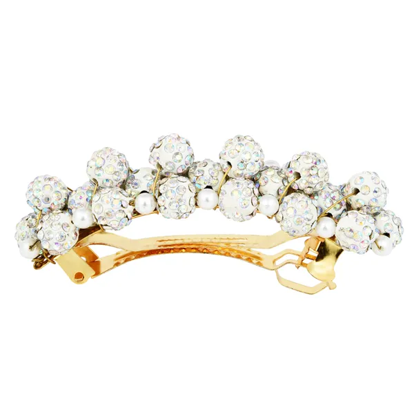 White_Shambala_Balls_&_Pearls_Brass_Hairpin_For_Women_&_Girls