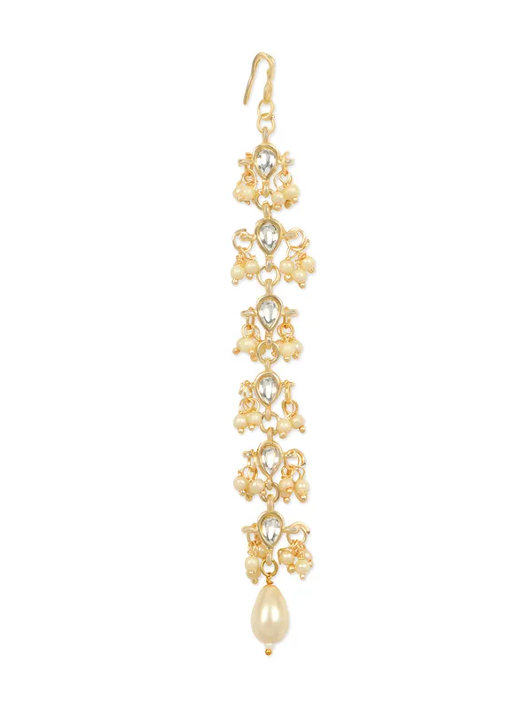 Gold_Plated_White_Kundan_Studded_Maangtika_For_Women_&_Girls