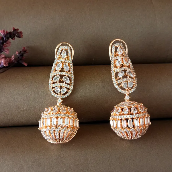 AD_and_saphhire_ball_drop_dangle_earrings_For_Women_&_Girls