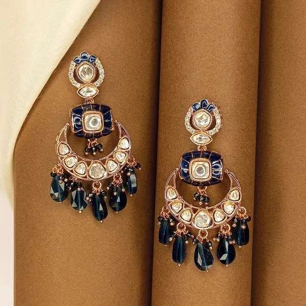 Kundan_Polki_Earrings_with_emrald_Drops_For_Women_&_Girls