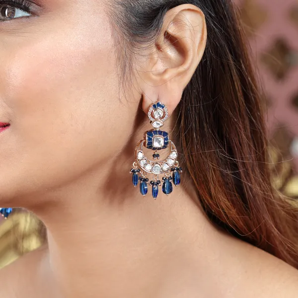 Kundan_Polki_Earrings_with_emrald_Drops_For_Women_&_Girls