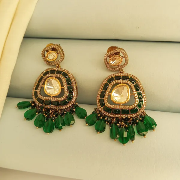 Victorian_Polki_sapphire_blue_dangle_earrings_For_Women_&_Girls