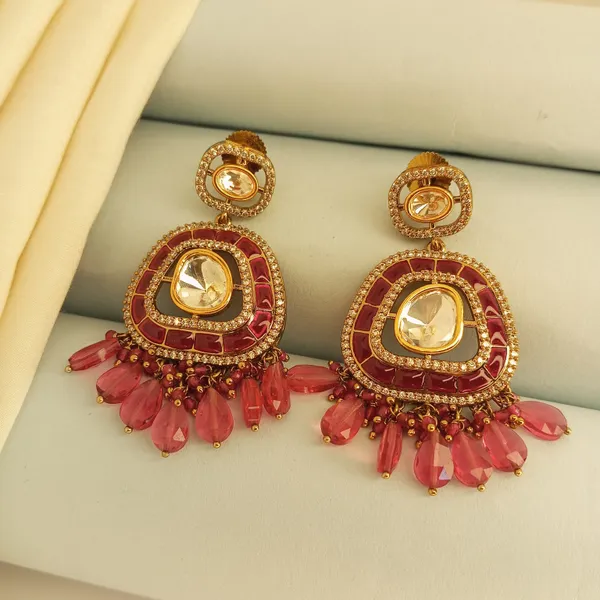 Victorian_Polki_sapphire_blue_dangle_earrings_For_Women_&_Girls