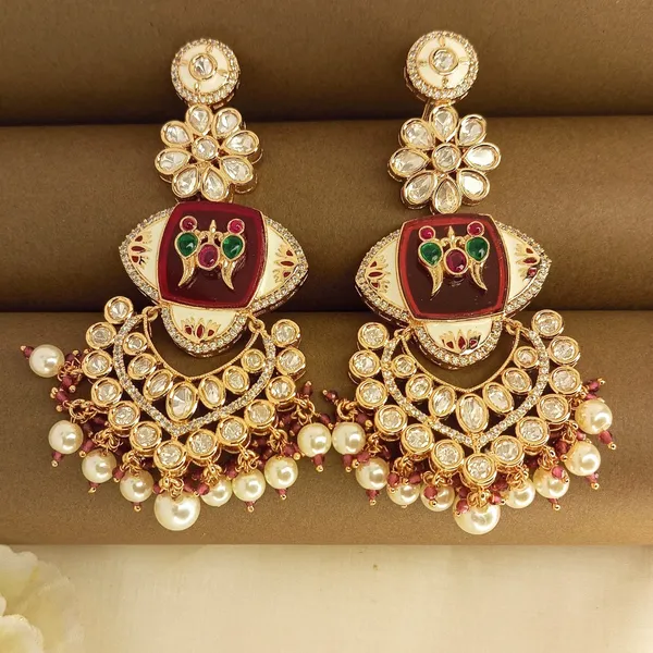 Statement_Polki_Ruby_Chandbali_Earrings_with_Pearl_Drops_For_Women_&_Girls