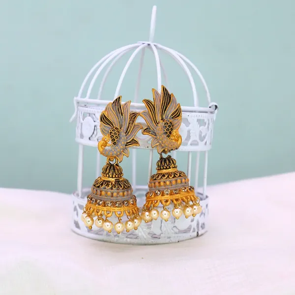 Elegant_Handcrafted_Peacock_Style_Jhumka_Earrings_For_Women_&_Girls