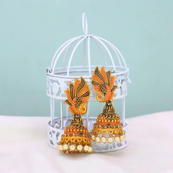 Elegant_Handcrafted_Peacock_Style_Jhumka_Earrings_For_Women_&_Girls