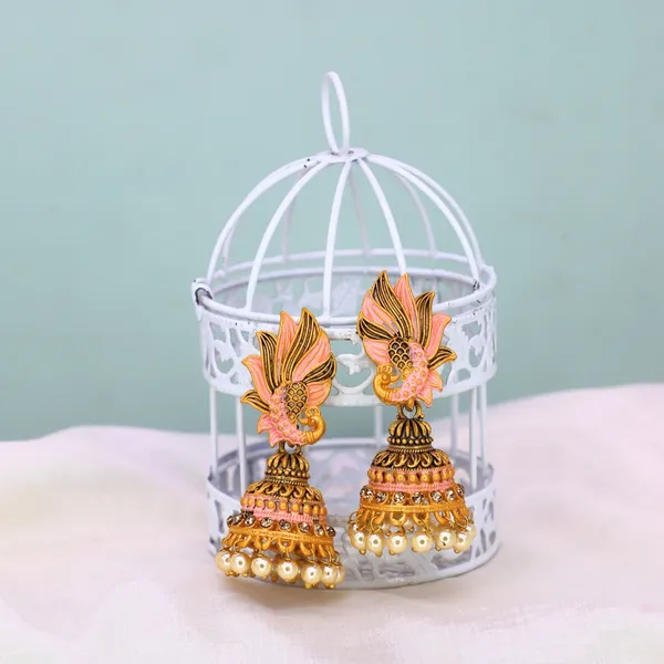 Elegant_Handcrafted_Peacock_Style_Jhumka_Earrings_For_Women_&_Girls
