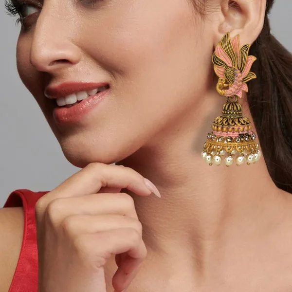 Elegant_Handcrafted_Peacock_Style_Jhumka_Earrings_For_Women_&_Girls
