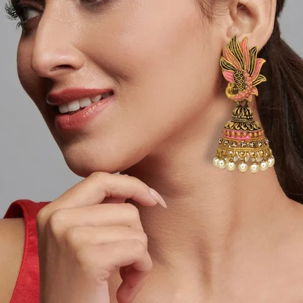 Elegant_Handcrafted_Peacock_Style_Jhumka_Earrings_For_Women_&_Girls