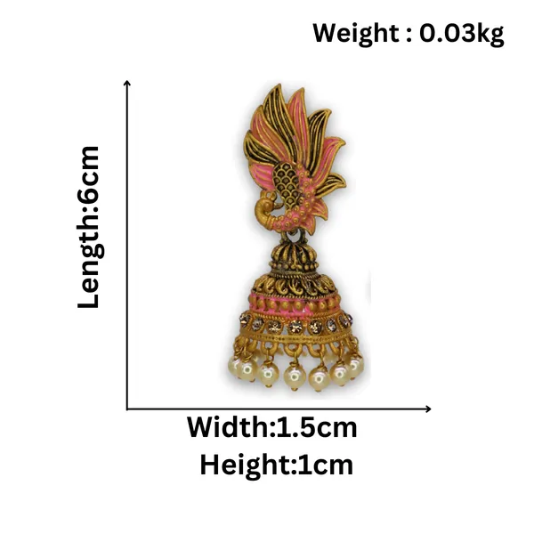 Elegant_Handcrafted_Peacock_Style_Jhumka_Earrings_For_Women_&_Girls