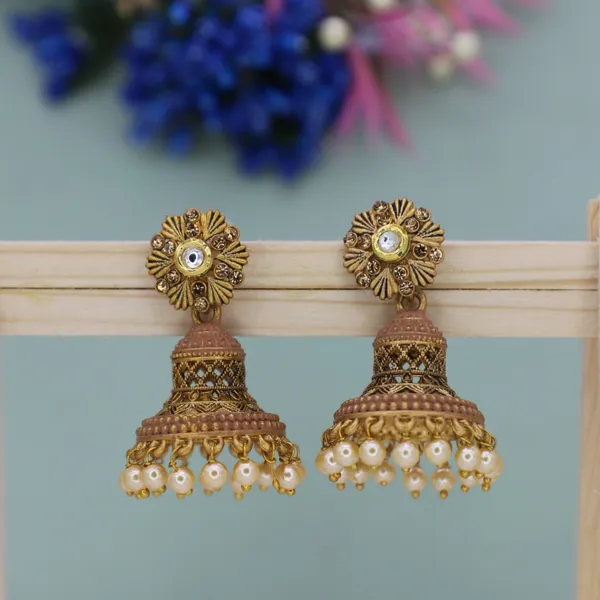 Elegant_Filigree_Jhumka_Earrings_For_Women_&_Girls