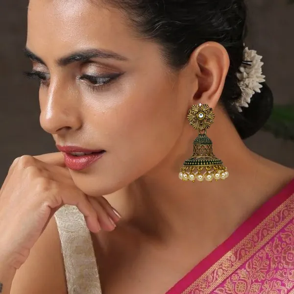 Elegant_Filigree_Jhumka_Earrings_For_Women_&_Girls