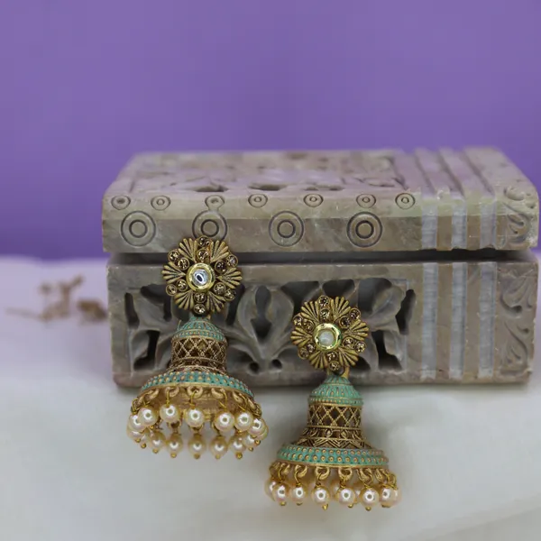 Elegant_Filigree_Jhumka_Earrings_For_Women_&_Girls