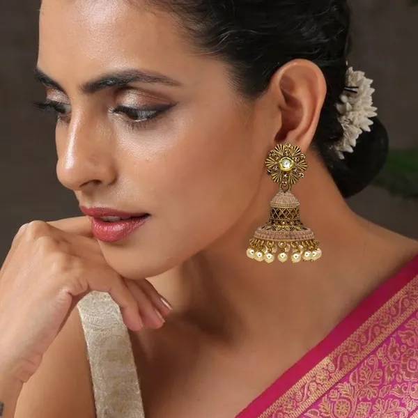 Elegant_Filigree_Jhumka_Earrings_For_Women_&_Girls