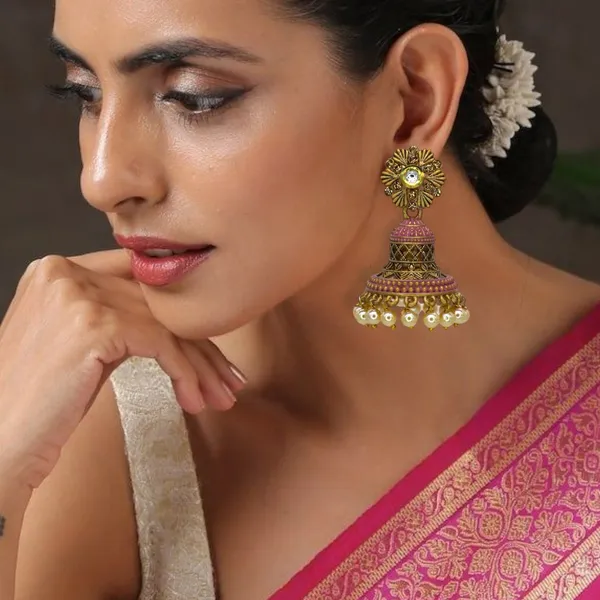 Elegant_Filigree_Jhumka_Earrings_For_Women_&_Girls