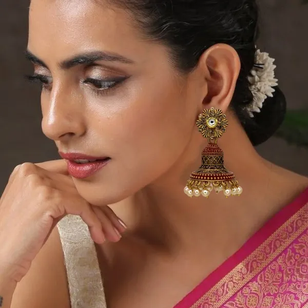 Elegant_Filigree_Jhumka_Earrings_For_Women_&_Girls