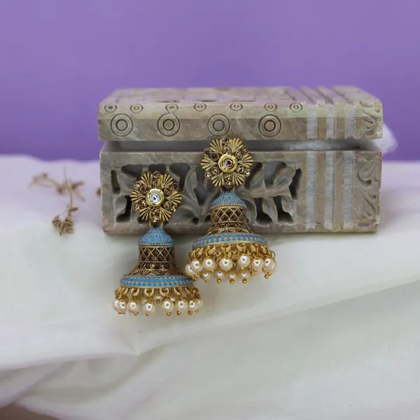 Elegant_Filigree_Jhumka_Earrings_For_Women_&_Girls