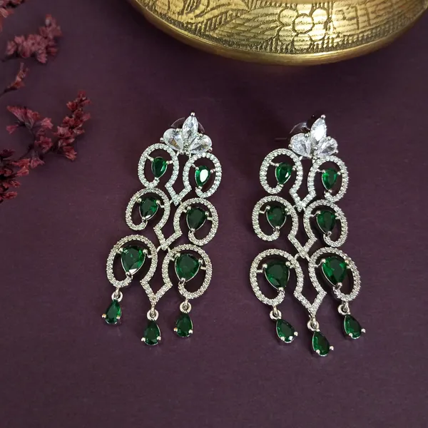AD_and_ruby_statement_dangle_earrings_For_Women_&_Girls