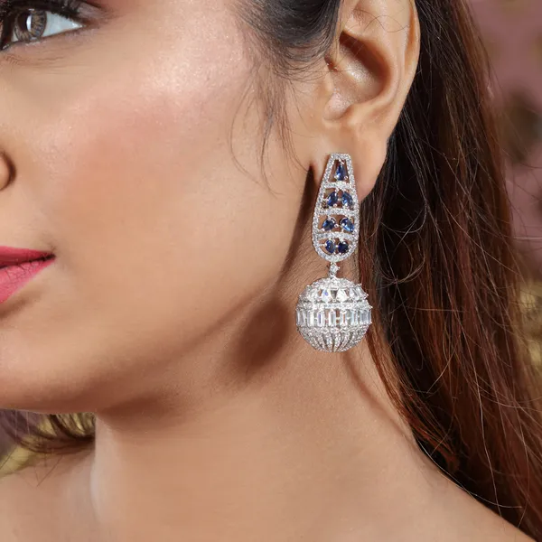 AD_and_ruby_statement_dangle_earrings_For_Women_&_Girls