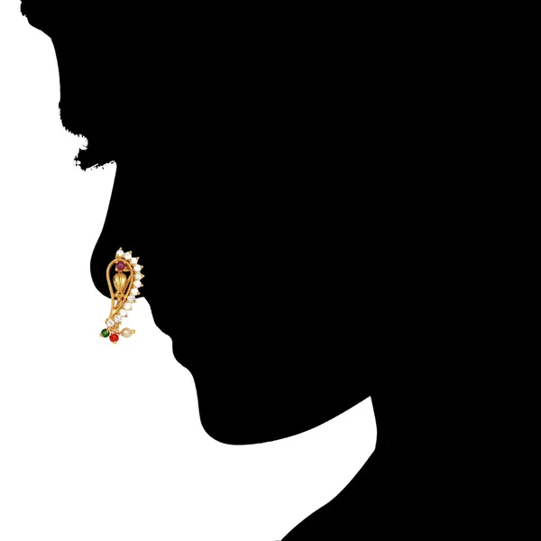 Traditional_Gold-Plated_Paisley_Nose_Pin_with_Colorful_Beads_For_Women_&_Girls