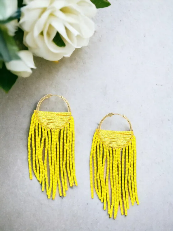 GoldToned_Yellow_Circular_Hoop_Earrings_For_Women_&_Girls