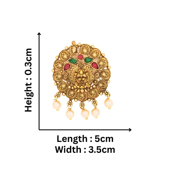 JWELLA_Set_of_9_Lakshmi_Temple_Choti_Hair_Accessories_with_Ruby-Green_Stones_and_Pearl_Drops_|_Traditional_Gold-Toned_Juda_Pins_for_Women