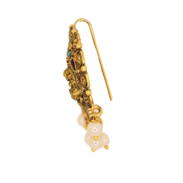 JWELLA_Set_of_9_Lakshmi_Temple_Choti_Hair_Accessories_with_Ruby-Green_Stones_and_Pearl_Drops_|_Traditional_Gold-Toned_Juda_Pins_for_Women