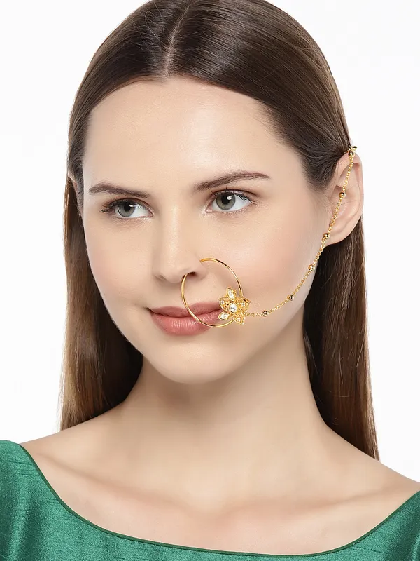 Delicate_Kundan_Studded_Nose_Ring_With_Chain_For_Women_&_Girls