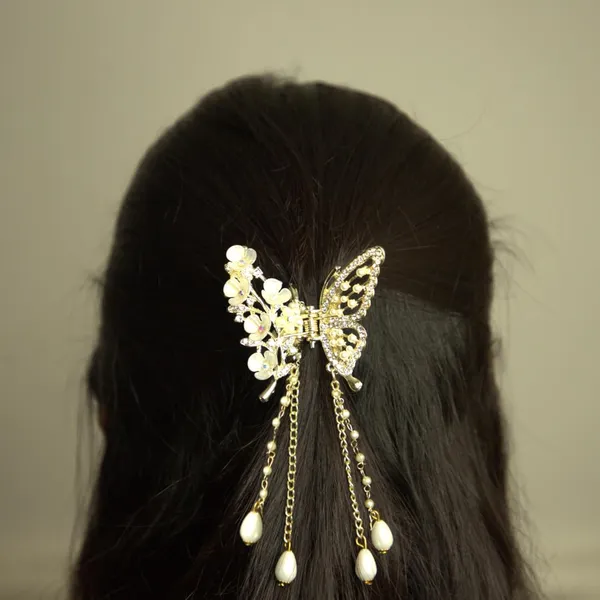 JWELLA_Butterfly_Hair_Claw_Clip_with_Pearls_and_Rhinestones_–_Elegant_Floral_Hair_Accessory