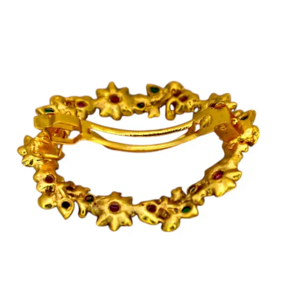 JWELLA_Exquisite_Gold-Plated_Peacock_Hair_Clip_with_Red_Stones_and_Pearls