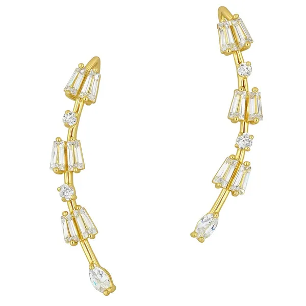 JWELLA_Gold-Plated_Baguette_&_Round_Stone_Earcuff_for_Women_&_Girls_|_Elegant_Non-Pierced_Clip-On_Ear_Climber_|_Party_&_Festive_Wear_Jewelry