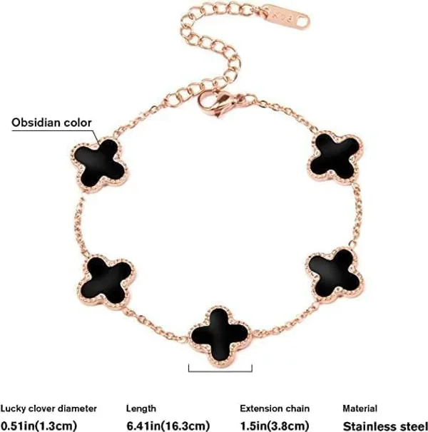JWELLA_Gold_Plated_Black_Clover_Wrist_Bracelet_for_Women_|_Hand_Band_for_Girls_|_Fancy_&_Stylish_Womens_Accessories_Bracelets_for_Woman,_Girlfriend_&_Wife