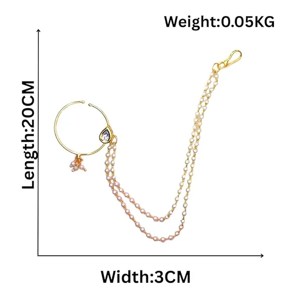 JWELLA_Gold_Plated_Traditional_Ethnic_Bridal_Nose_Ring/Nath_without_piercing_with_Pearl_Chain_Encased_with_Pearl_Stone
