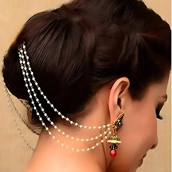 JWELLA_Gold-Plated_Triple-Layered_Pearl_Hair_Chain_–_Elegant_Hair_Accessory_for_Weddings_and_Festive_Occasions