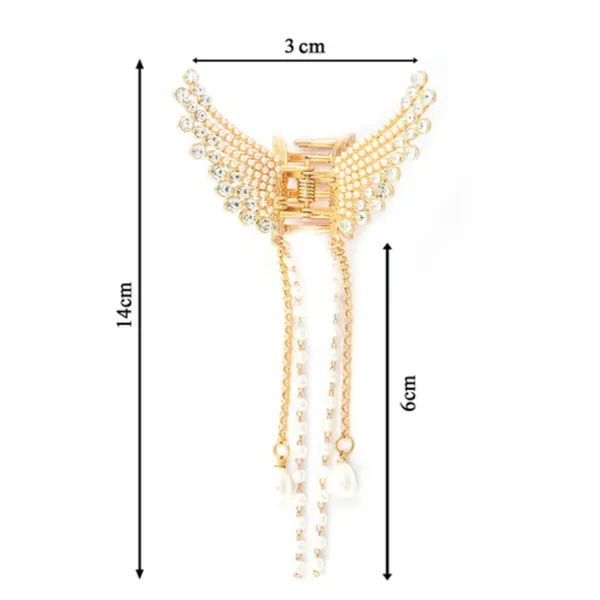 JWELLA_Korean_StyleHair_Clips_For_Women_-_Butterfly_Clips_For_Women,_Korean_Hair_Accessories_-_Butterfly_Clip_With_Pearls_&_Rhinestone_
