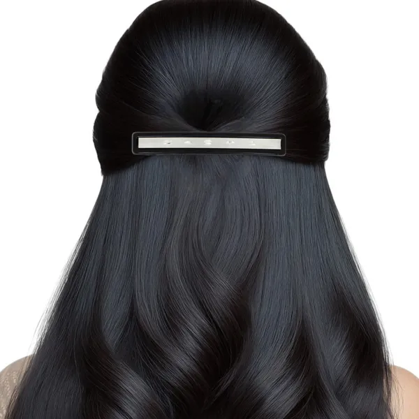 JWELLA_Minimalist_Rectangular_Hair_Clips_for_Women_&_Girls_|_Set_of_2_Back-Grip_Barrettes_in_Black_&_Beige_|_Sleek_&_Strong_Metal_Hold