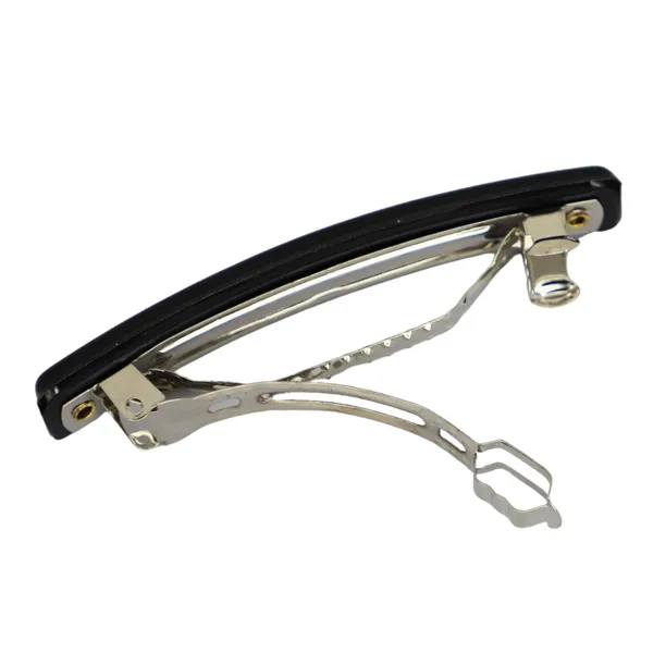 JWELLA_Minimalist_Rectangular_Hair_Clips_for_Women_&_Girls_|_Set_of_2_Back-Grip_Barrettes_in_Black_&_Beige_|_Sleek_&_Strong_Metal_Hold