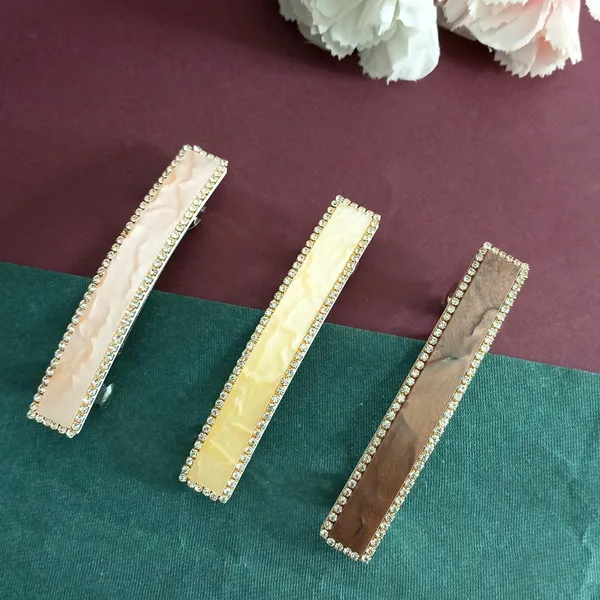 JWELLA_Set_of_3_Elegant_Marble_finish_Hair_Clips_with_Rhinestone_Accents