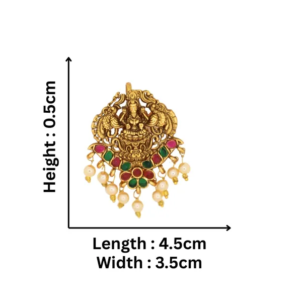 JWELLA_Set_of_9_Lakshmi_Temple_Choti_Hair_Accessories_with_Ruby-Green_Stones_and_Pearl_Drops_|_Traditional_Gold-Toned_Juda_Pins_for_Women