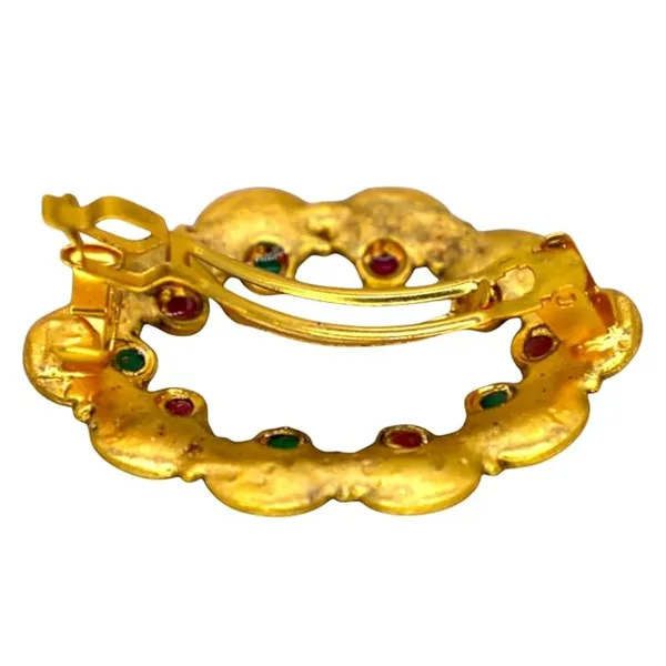 JWELLA_Traditional_Gold-Plated_Multi-Peacock_Hair_Clip_with_Pearls_and_Stones