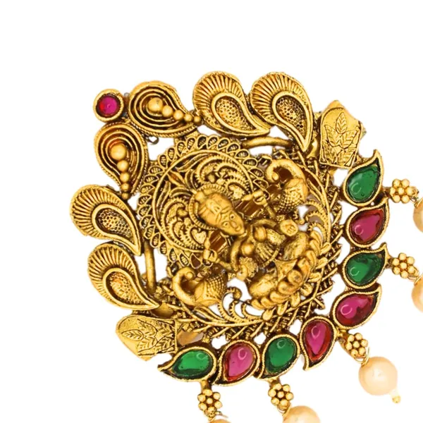 JWELLA_Traditional_Temple_Design_Gold-Plated_Hair_Barrette_Clip_with_Goddess_Laxmi_Motif_and_Pearls
